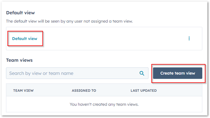 create view HubSpot record
