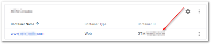 Copy GTM Container ID