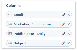 Add these properties as columns