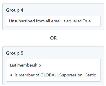 Suppression list in HubSpot