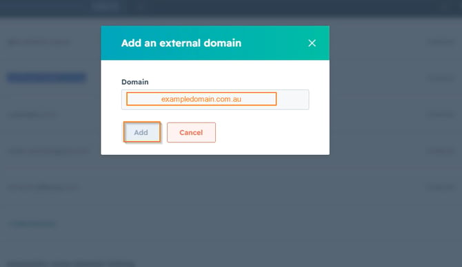 Add external domain