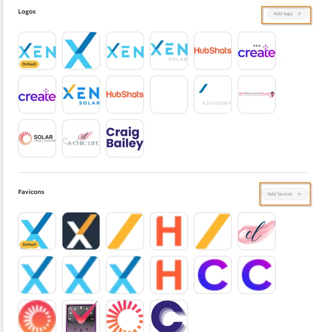 Add logo and favicon in HubSpot
