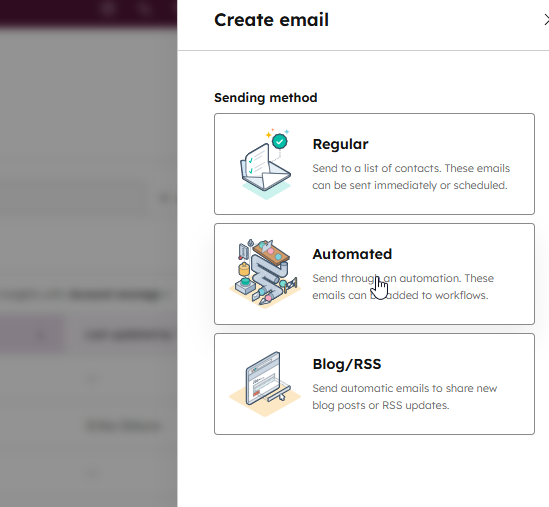 Create Auotomated Email in HubSpot