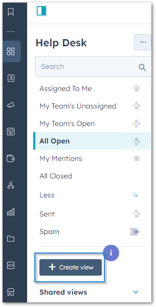 Create Help Desk view