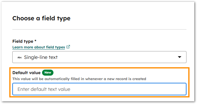 Default value on properties