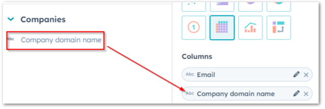 drag the company domain name
