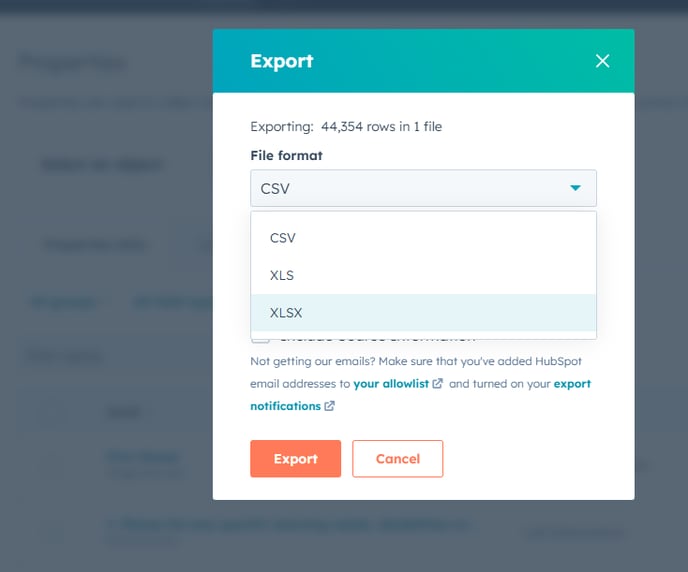 Export Contacts