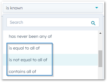 HubSpot List Filters Logical Operators 2