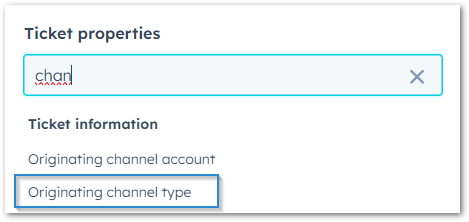 Help Desk Originating channel type