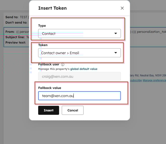 HubSpot Email From Sender Email Address