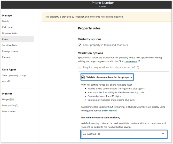 hubspot-validate-phone