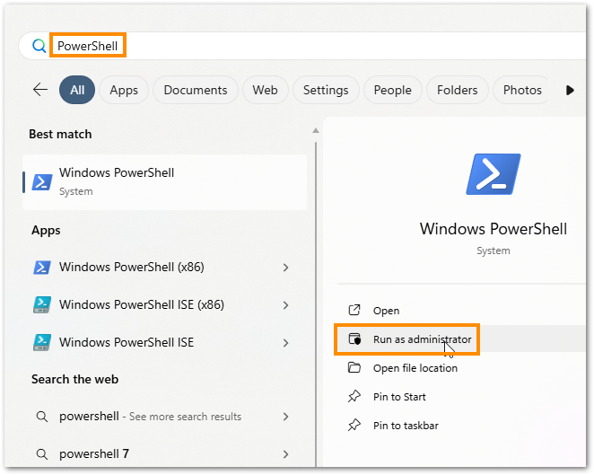 Run PowerShell