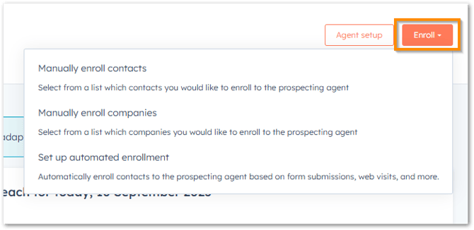 Enrolling Contacts