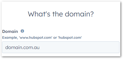 Enter redirection domain