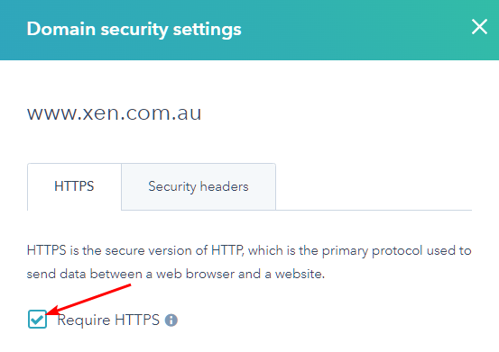 require https is ticked