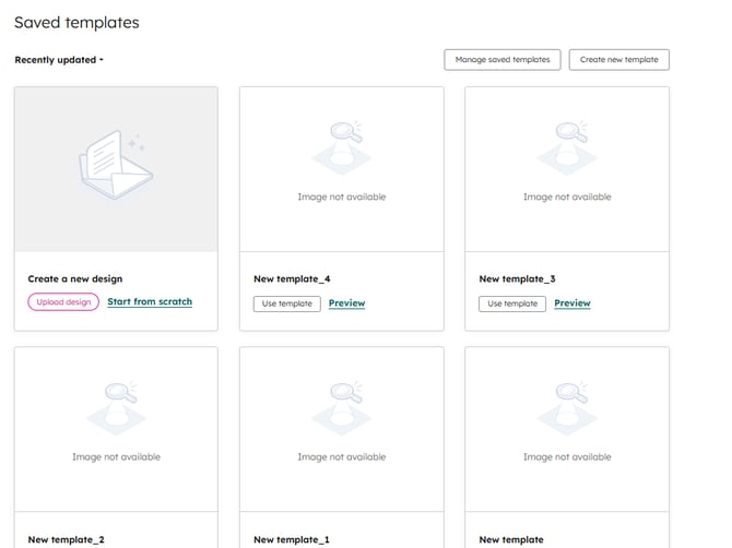 Select HubSpot Email Template