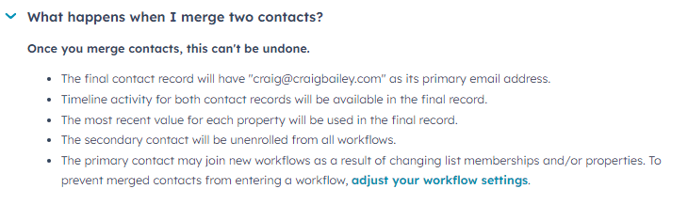 When Merging Two Contacts