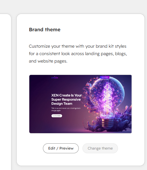 Brand theme