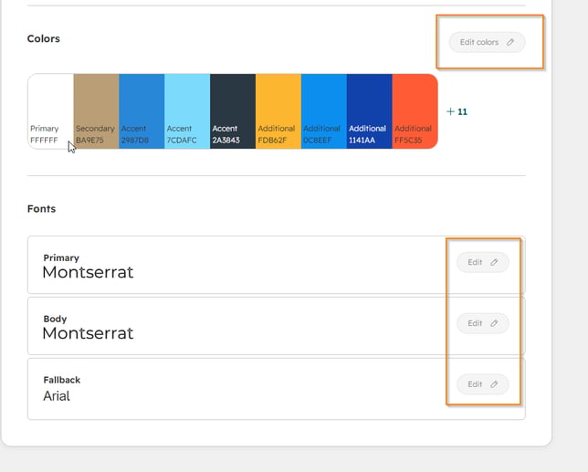Set your main colours and font in HubSpot