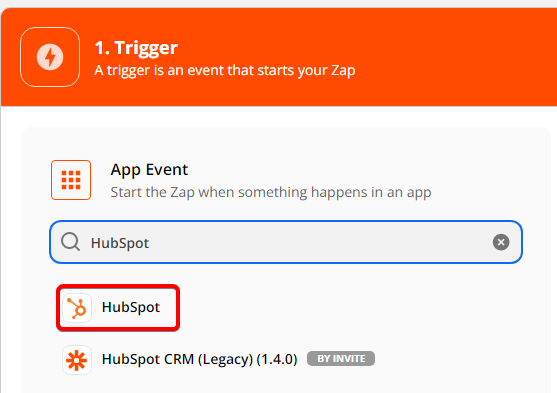 Zapier HubSpot  Trigger