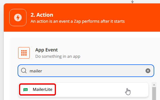 MailerLite App Event