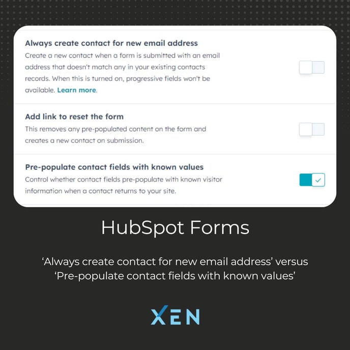 HubSpot form settings: which to choose for new forms?