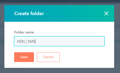 Create SMS folder to store your SMS workflows