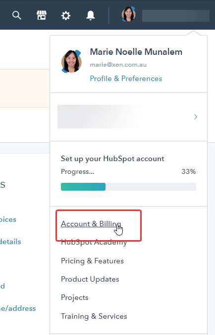 go to Account & Billing